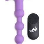 Bang - Vibrating Silicone Anal Beads and Remote Control - Purple