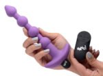 Bang - Vibrating Silicone Anal Beads and Remote Control - Purple - Image 5