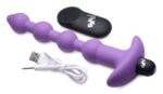 Bang - Vibrating Silicone Anal Beads and Remote Control - Purple - Image 6