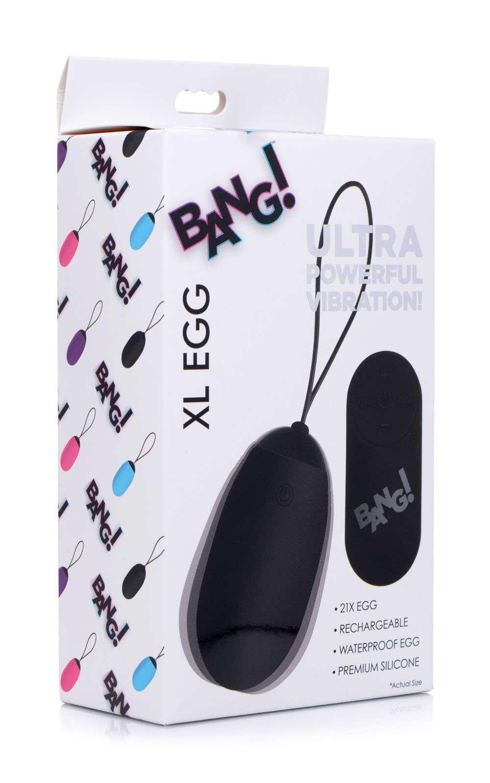 bang-xl-silicone-vibrating-egg-black Bang XL Silicone Vibrating Egg - Black - Image 1