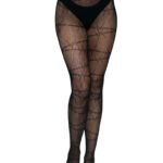 Barbed Wire Fishnet Tights - One Size - Black