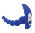 Beaded Pleasure Blue Rechargeable Vibrating Vibrator with Remote Control - Image 2