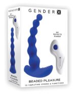 Beaded Pleasure Blue Rechargeable Vibrating Vibrator with Remote Control - Image 4