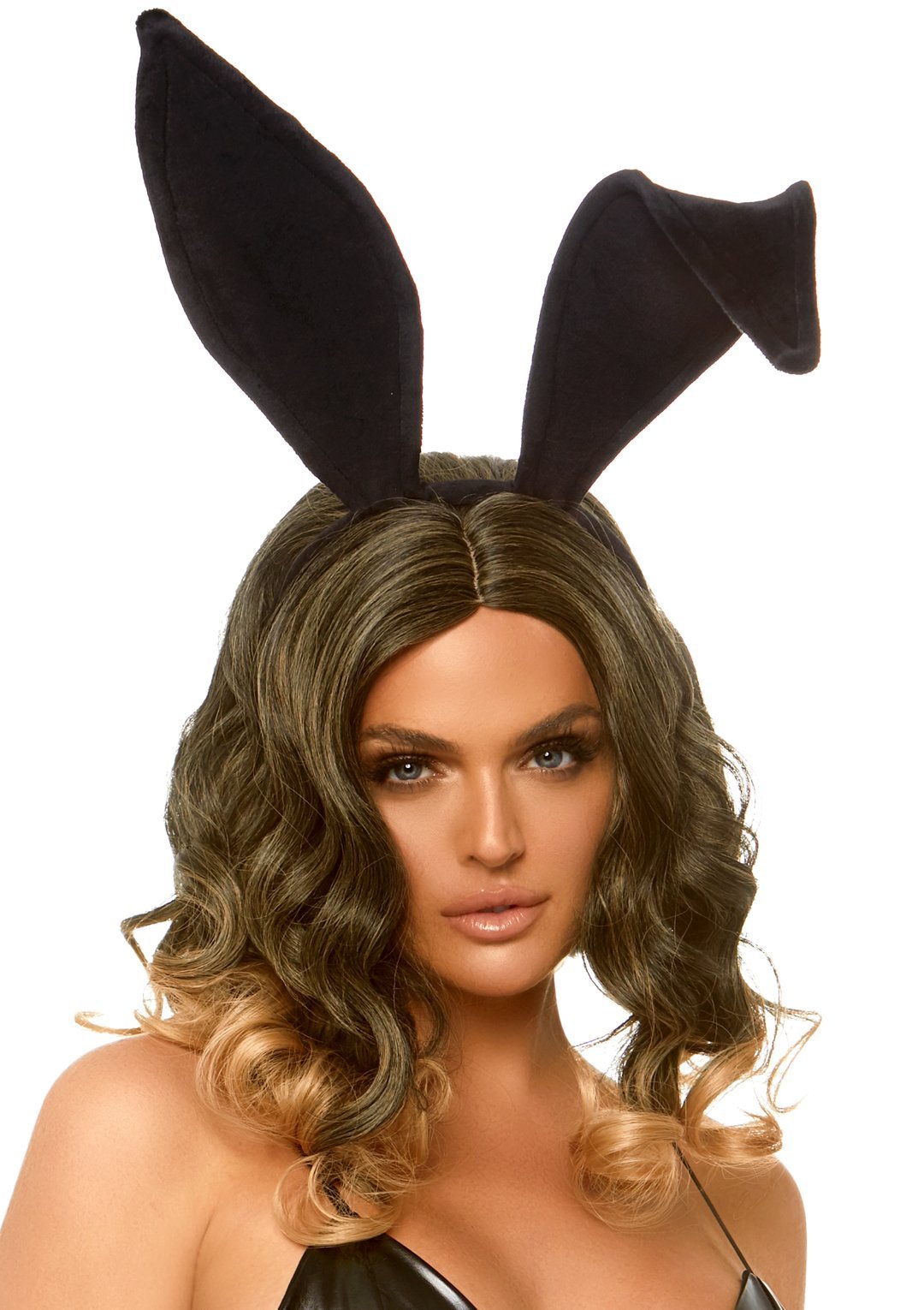 bendable-velvet-bunny-rabbit-ears-black Bendable Velvet Bunny Rabbit Ears - Black - Image 1