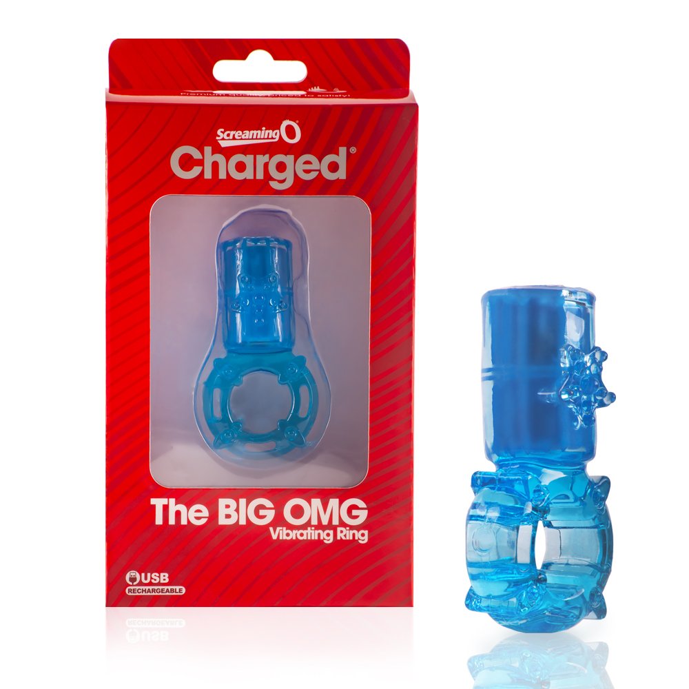 big-omg-vibrating-ring-blue-each Big Omg Vibrating Ring - Blue - Each - Image 1