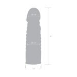 Blue Line 6 in. Ribbed Realistic Penis Enhancing Sleeve Extension - Image 4