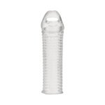 Blue Line 6.5 in. Clear Textured Penis Enhancing Sleeve Extension - Image 3