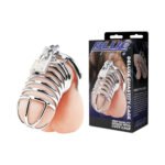 Blue Line Deluxe Chastity Cage Silver