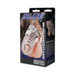 Blue Line Deluxe Chastity Cage Silver - Image 5