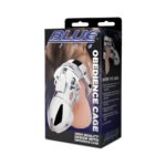 Blue Line Obedience Cage – 5-Piece Metal Chastity Set with Padlock - Image 2