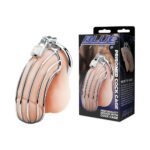 Blue Line Prisoner Cock Cage Silver