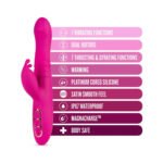 Blush Lush Kira Rechargeable Silicone Thrusting Rabbit Vibrator Velvet - Image 5