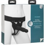 Body Extensions - Hollow Slim Dong Strap-on  2-Piece Set - Black - Image 2