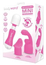 Bodywand Rechargeable Mini Massager With Attachments - Pink - Image 2