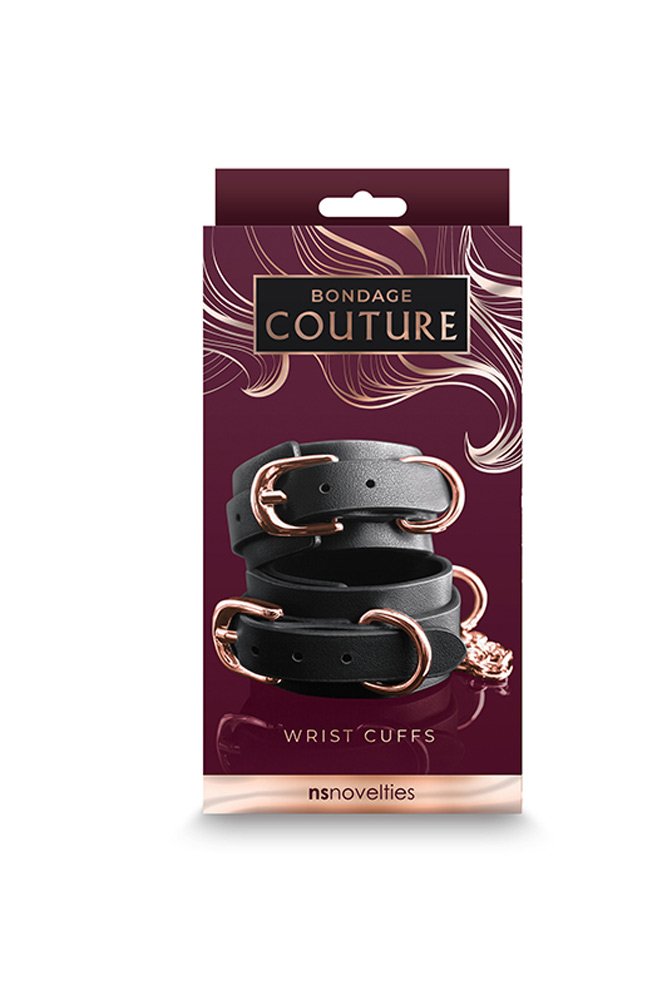 bondage-couture-wrist-cuffs-black Bondage Couture - Wrist Cuffs - Black - Image 1