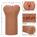 Boundless Vulva Closed-End Suction Toy – Brown - Image 3