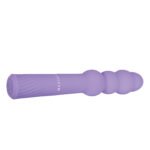 Bumpy Ride Rechargeable Silicone Vibrator with 9 Speeds – Purple - Image 2