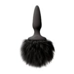 Bunny Tails Plug Mini Black Anal Plug with Fur Tail - Image 2