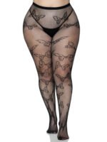 Butterfly Net Tights - 1x/2x - Black - Image 3