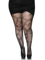 Butterfly Net Tights - 1x/2x - Black - Image 6