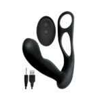 Butts Up Prostate Massager With Scrotum & Cock Ring Black - Image 3