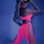 Own the Night Bodystocking - One Size - Neon Pink