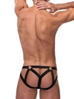 Cage Matte Strappy Ring Jock - S/ M - Black - Image 4