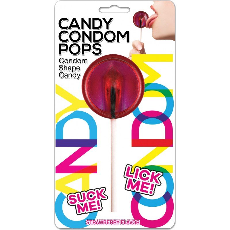 candy-condom-pop-strawberry Candy Condom Pop - Strawberry - Image 1