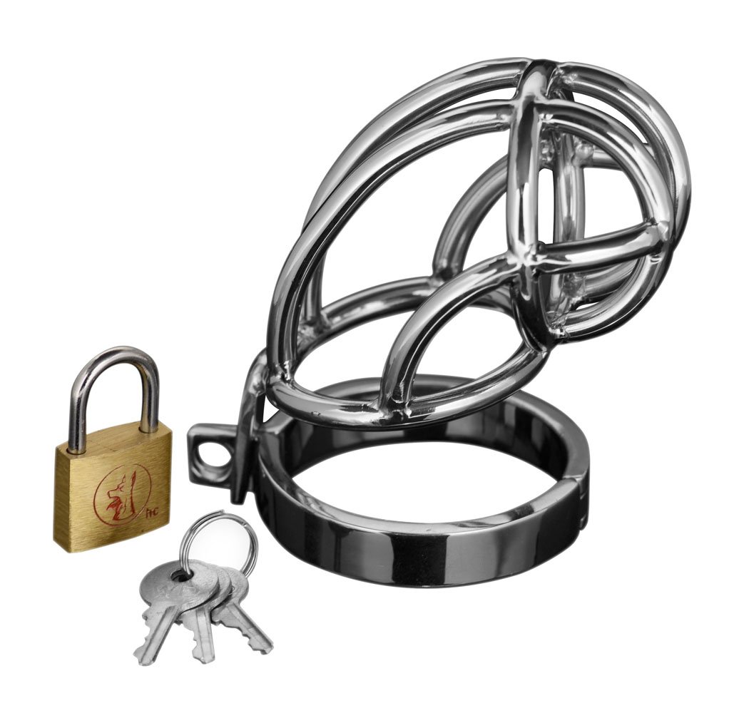 captus-locking-stainless-steel-chastity-cage Captus Locking Stainless Steel Chastity Cage - Image 1