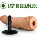 Lock on - Hexanite - 7.5 Inch Dildo With Suction  Cup Adapter - Mocha