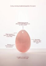 Chakrubs Heart Yoni Egg Rose Quartz (drilled) - Image 3