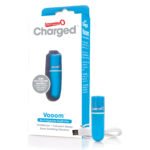 Charged Vooom Rechargeable Bullet Vibe - Blue - Image 3