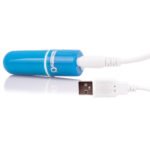 Charged Vooom Rechargeable Bullet Vibe - Blue - Image 6