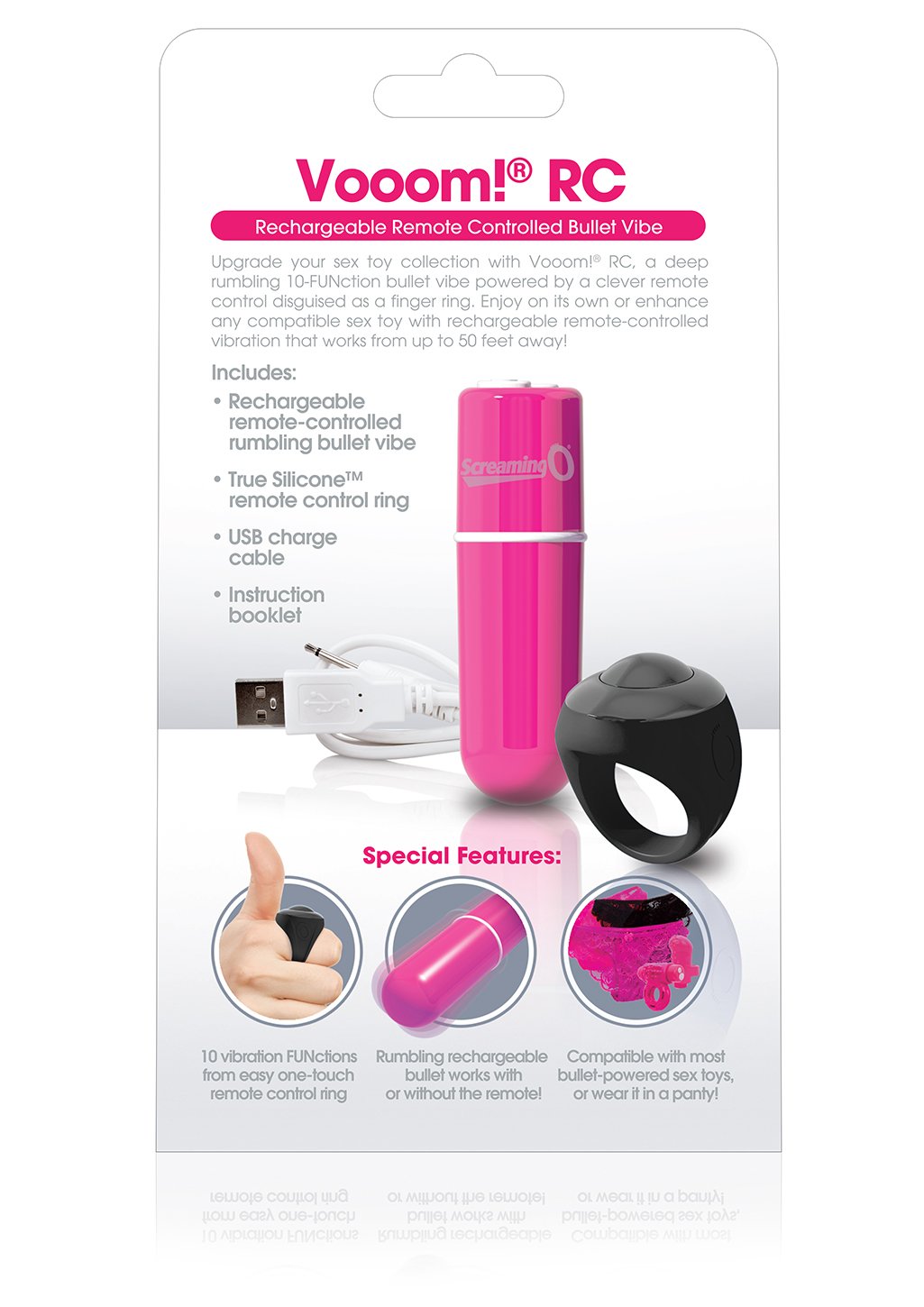 charged-vooom-remote-control-bullet-pink Charged Vooom Remote Control Bullet - Pink - Image 1