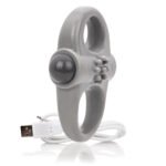 Charged Yoga Rechargeable Vibe Ring - Grey - Image 5