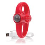 Charged Yoga Rechargeable Vibe Ring - Red - Image 3