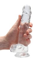 8 Inch Realistic Dildo With Balls - Translucent - Image 6