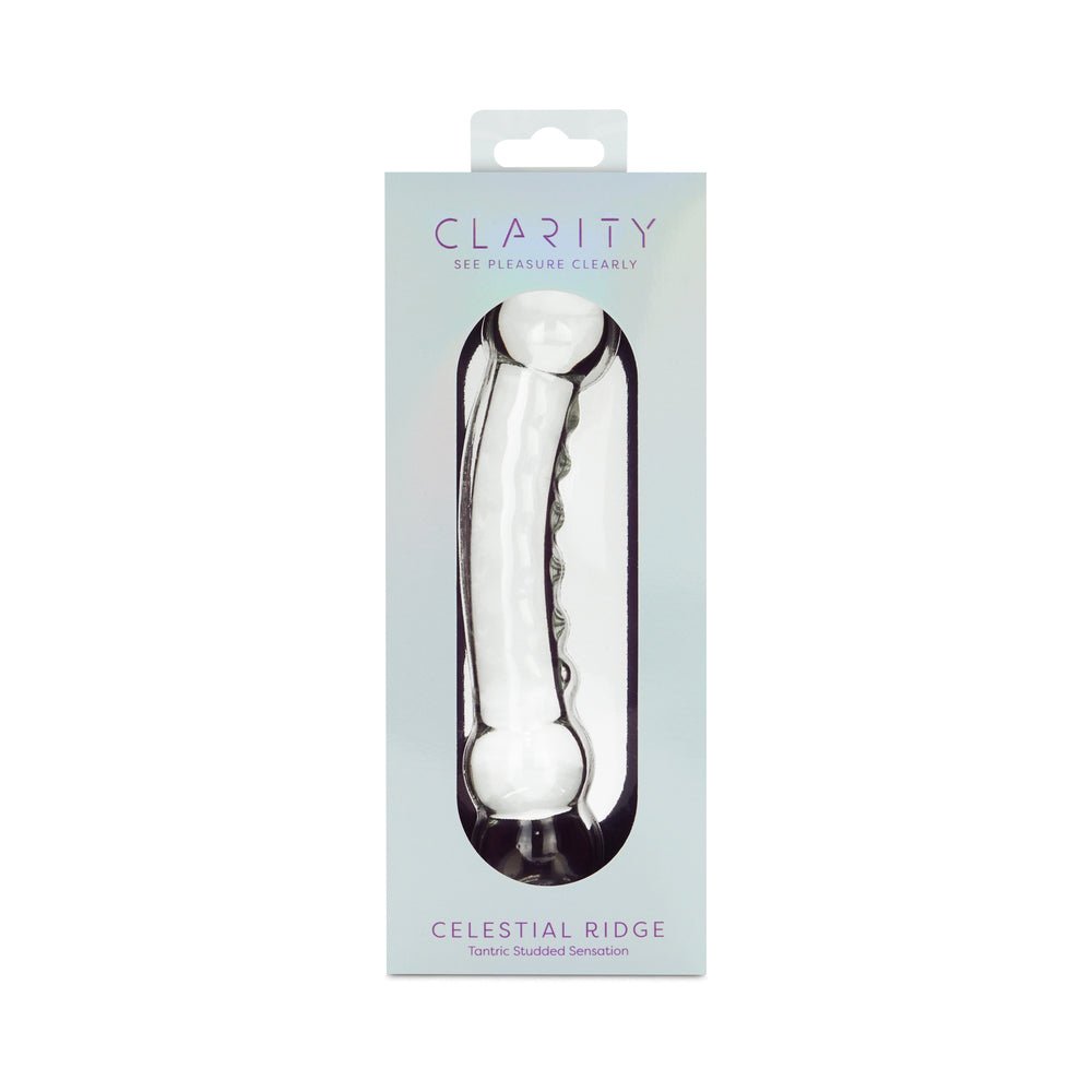 clarity-celestial-ridge-glass-dildo Clarity Celestial Ridge Glass Dildo - Image 1