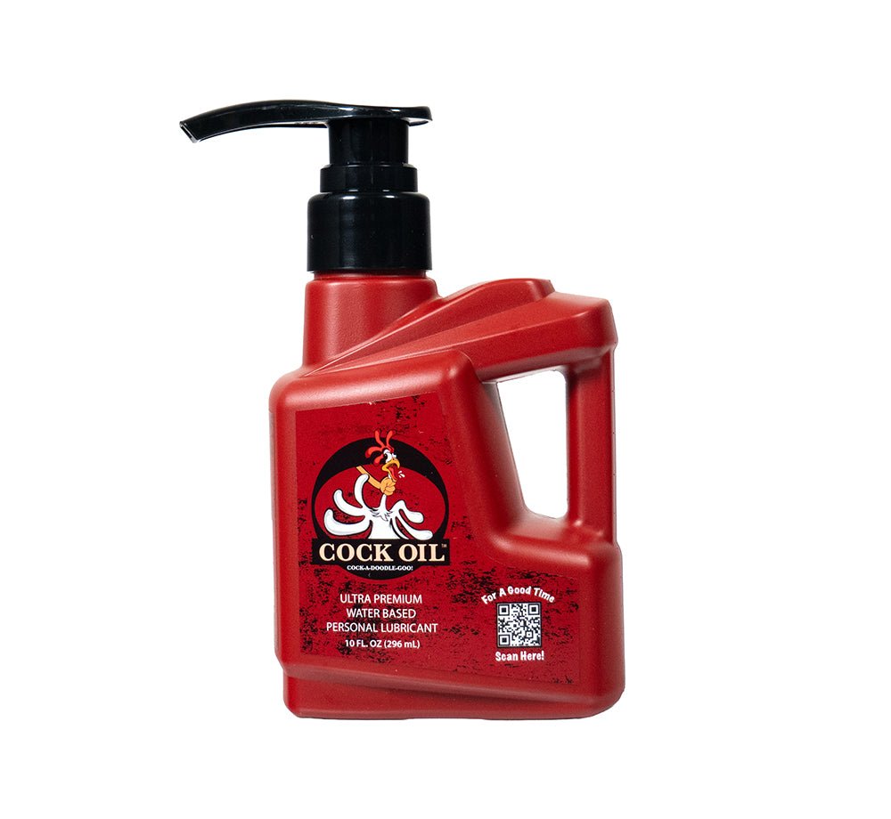 cock-oil-water-based-lubricant-plastic-bottle-with-pump-top-10-oz Cock Oil Water-Based Lubricant Plastic Bottle with Pump Top 10 oz. - Image 1