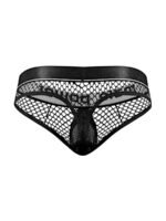 Cock Pit Net Cock Ring Thong - L/ XL - Black - Image 5