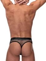Cock Pit Net Cock Ring Thong - L/ XL - Black - Image 8