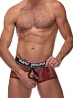 Cock Pit Net Mini Cock Ring Short - Small - Burgundy - Image 6