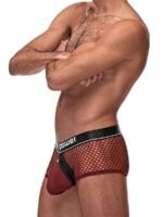 Cock Pit Net Mini Cock Ring Short - Small - Burgundy - Image 7