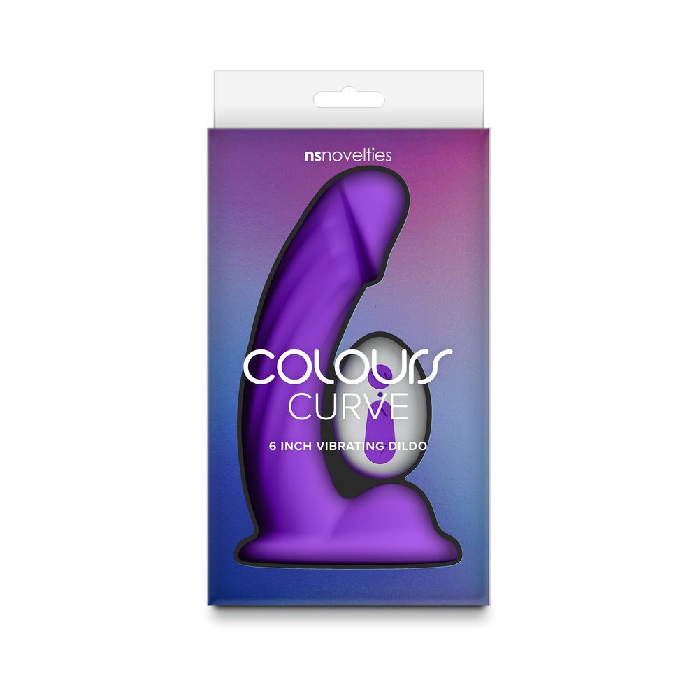 colours-curve-vibrating-6-in-dildo-purple Colours Curve Vibrating 6 in. Dildo Purple - Image 1