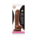 Colours - Dual Density - 8 Inch Dildo - Brown