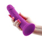 Colours Pleasures 7 in. Vibrating Dildo Purple - Image 4