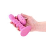 Colours Ribbed Vibrating Vibrator – Hot Pink, 5 in - Image 3