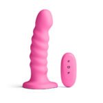 Colours Ribbed Vibrating Vibrator – 6 in – Hot Pink - Image 2