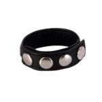 Colt Adjustable 5 Snap Leather Cock Ring – Black - Image 2
