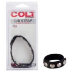 Colt Adjustable 5 Snap Leather Cock Ring – Black - Image 3